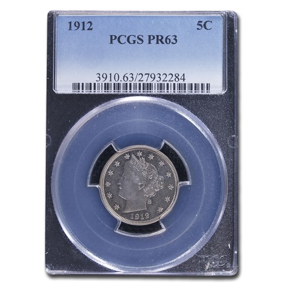 1912 Liberty Head V Nickel PR-63 PCGS 1912 Liberty Head V Nickel PR-63 PCGS